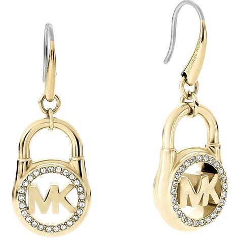 michael kors gold padlock earrings|Michael Kors earrings gold hoops.